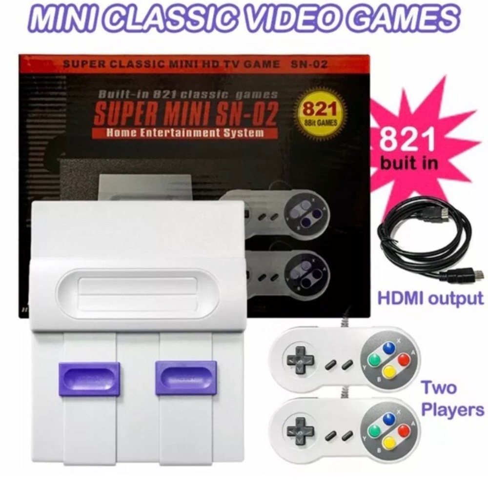 Retro mini game console 821 games included
